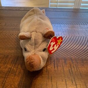 Ty Plush Rhino with Tan and Brown Colors- Spike